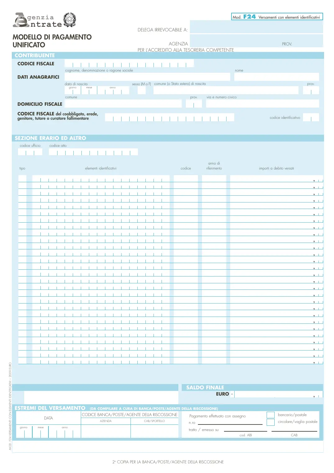 F24 Elide (elementi identificativi), pagina 2