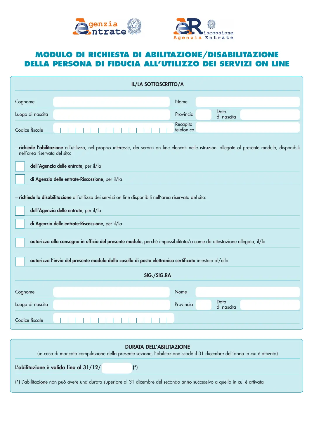 Persona di fiducia Agenzia delle Entrate, pagina 1